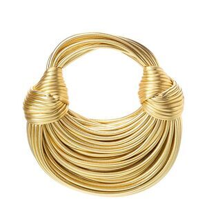 Tiffany & Fred Paris Smooth Leather String Satchel, Gold